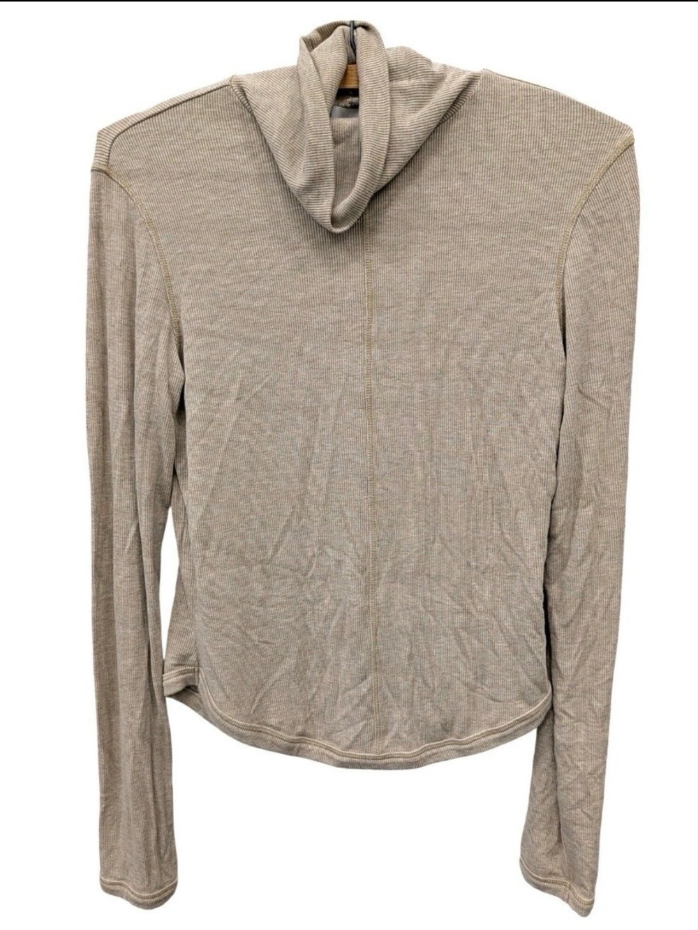 Line By K Beige Long-Sleeve Cowl Neck Top X Large (wears like a Medium)